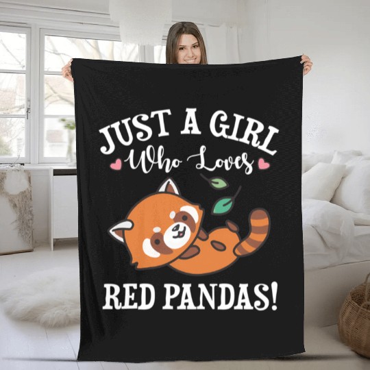 Red Panda Fleece Blankets