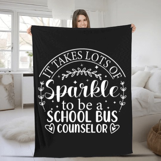 School Counselor Back To School Funny Appreciation Fleece Blankets