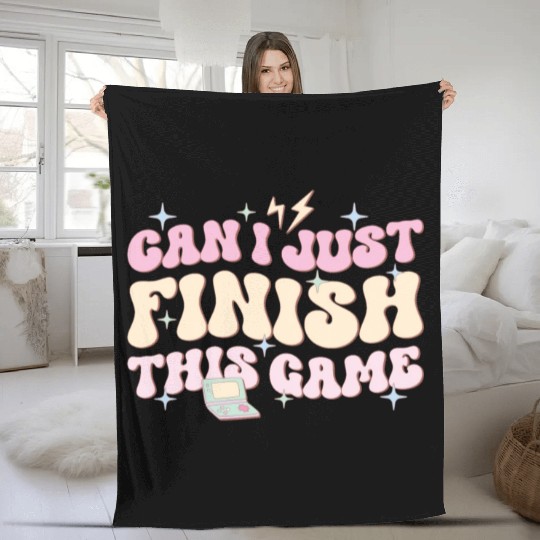 Can I Just Finish This Game, Happy Game Day Fleece Blankets