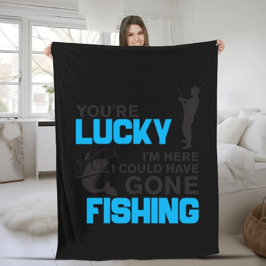 Fishing special Fleece Blankets