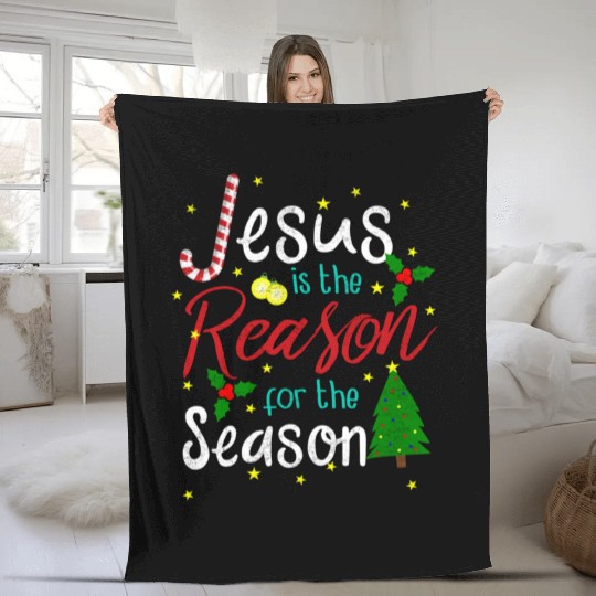 Jesus Is The Reason For The Season Fleece Blankets