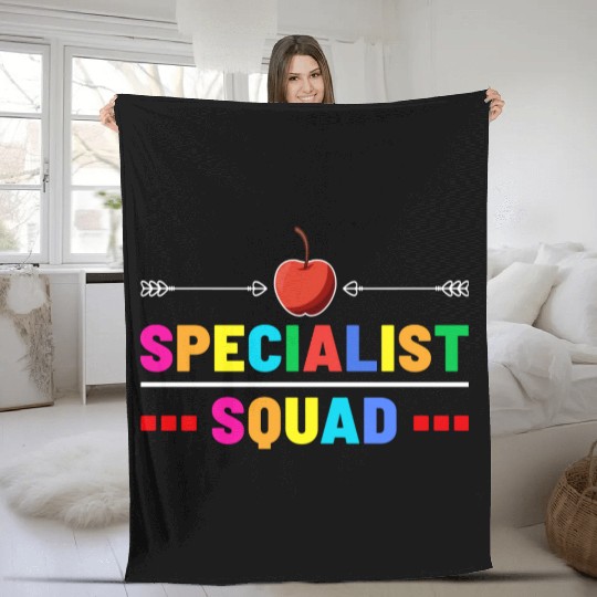 Specialist Squad Teacher Team Back To School cool Fleece Blankets