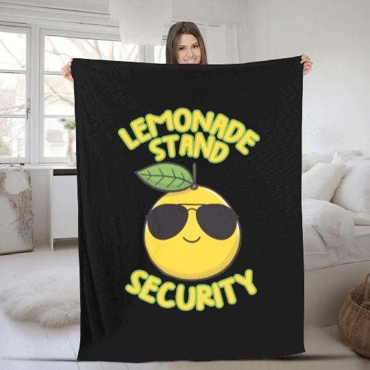 Lemonade Stand Security Cute Lemon Summer Fleece Blankets
