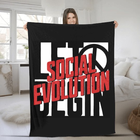 Social Evolution Fleece Blankets