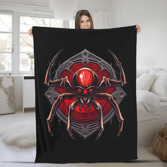 spider, Spider logo, Spider robot monster Fleece Blankets