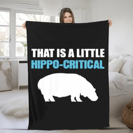 Little Hippo-Critical Zookeeper Or Animal Lover Gi Fleece Blankets