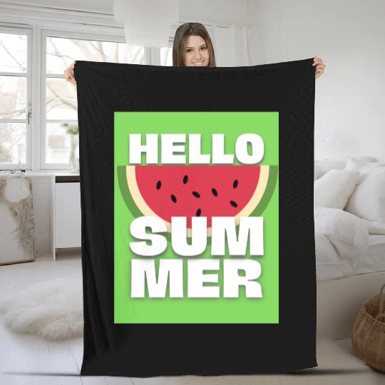 WATERMELON | HELLO SUMMER Fleece Blankets