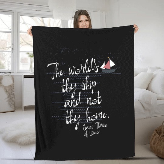 St Therese Of Lisieux Quote Catholic For B Fleece Blankets