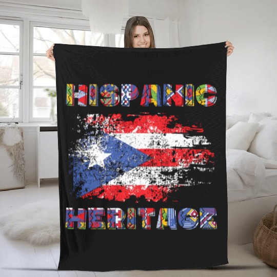 Puerto Rico Hispanic Heritage Month Fleece Blankets