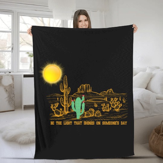 Be the Light that shines on someone's day Fleece Blankets