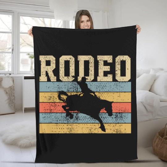 Horse Riding Western Country Fleece Blankets