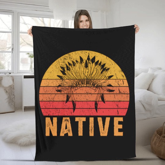 Native American Pride Native Indian Fleece Blankets
