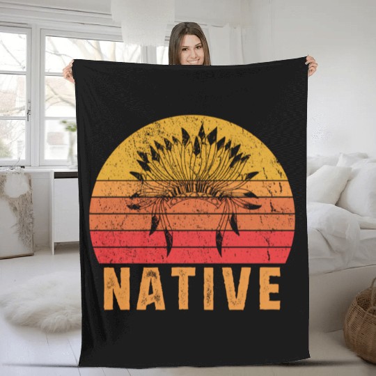 Native American Pride Native Indian Fleece Blankets