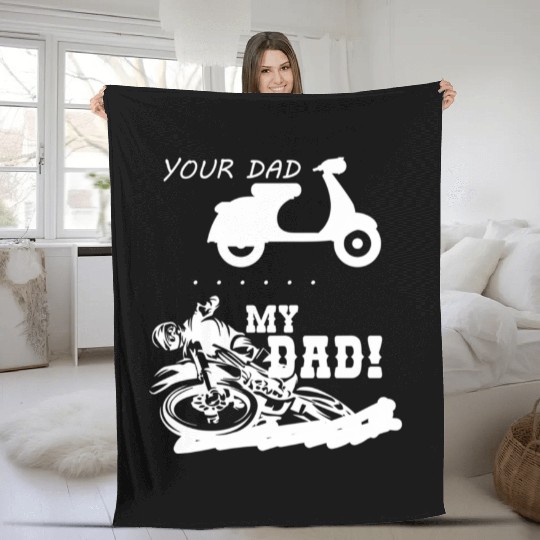 Motocross For Youth Dirtbike Biker Fleece Blankets