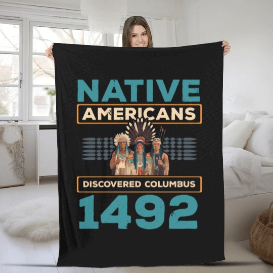 Aboriginal Indians Indigenous Native American Day Fleece Blankets