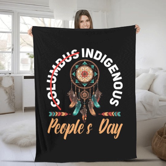 Aboriginal Indians Indigenous Native American Day Fleece Blankets