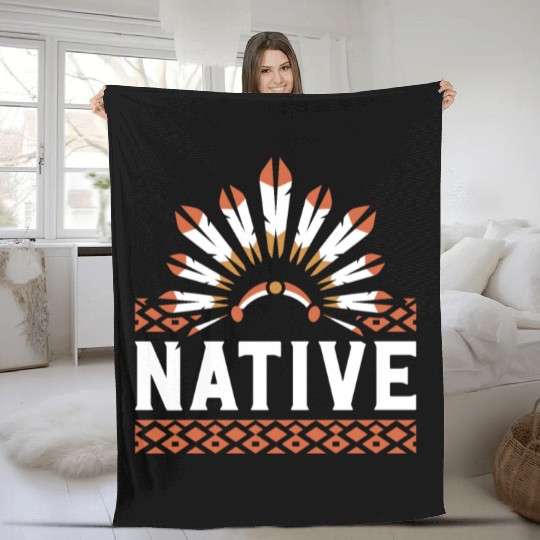 Aboriginal Indians Indigenous Native American Day Fleece Blankets