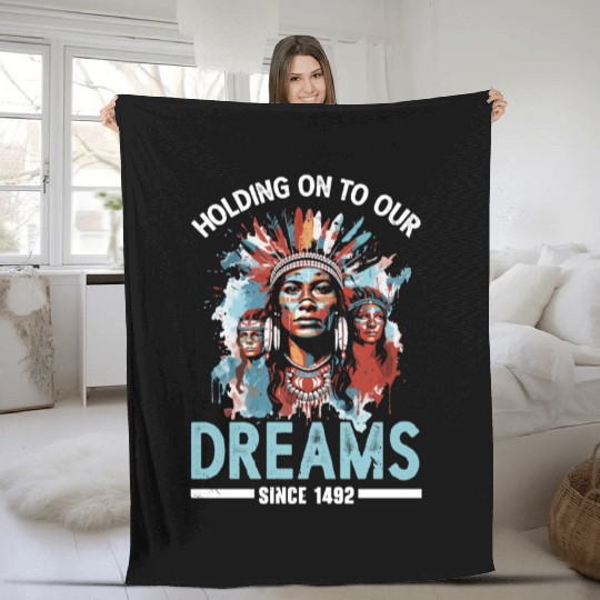 Aboriginal Indians Indigenous Native American Day Fleece Blankets