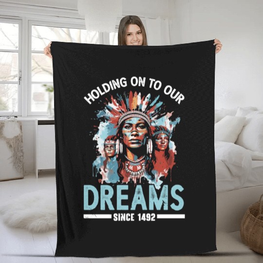 Aboriginal Indians Indigenous Native American Day Fleece Blankets