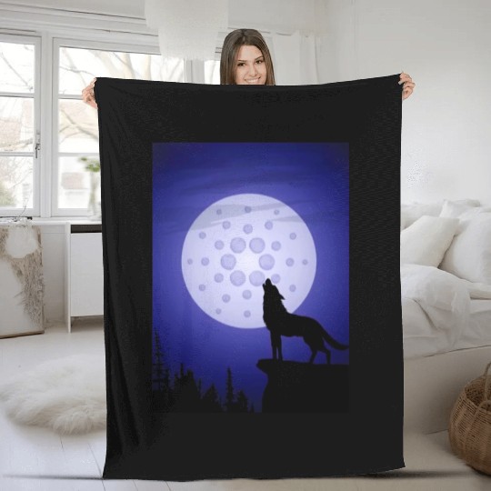 ada cryptocurrency-Crypto Wolf Fleece Blankets