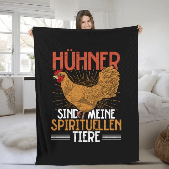 Chickens are my spiritual animals farmer chicken Fleece Blankets