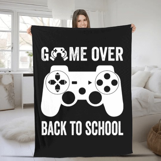 game over back to school Fleece Blankets