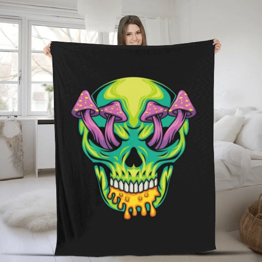 Mysterious skull Fleece Blankets