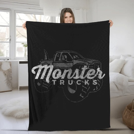 Monster Trucks Big Truck Fleece Blankets