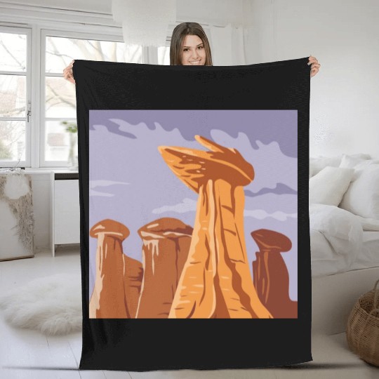 DESIGNAhShiSiePah Wilderness San Juan County New Fleece Blankets