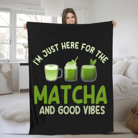 Great Matcha Latte Lover Fleece Blankets