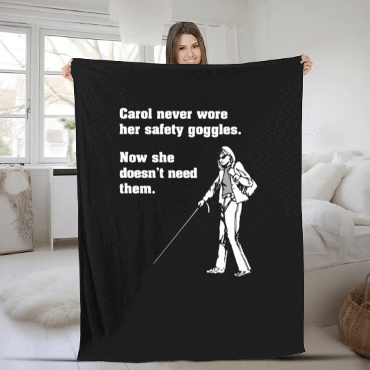 Carol Safety Goggles Science Chemistry Fleece Blankets