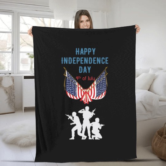Happy independence day Fleece Blankets