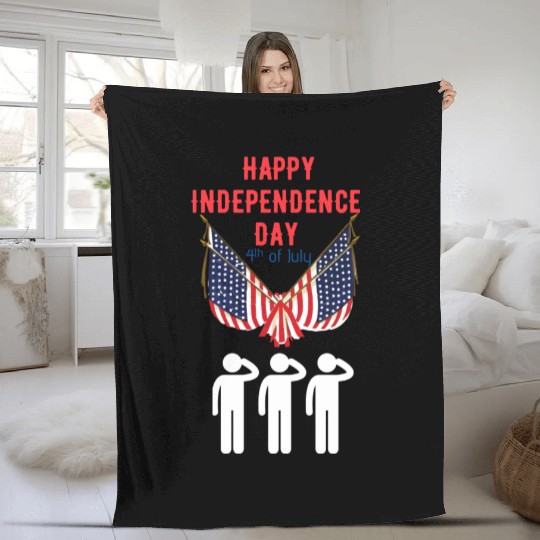 Happy independence day Fleece Blankets