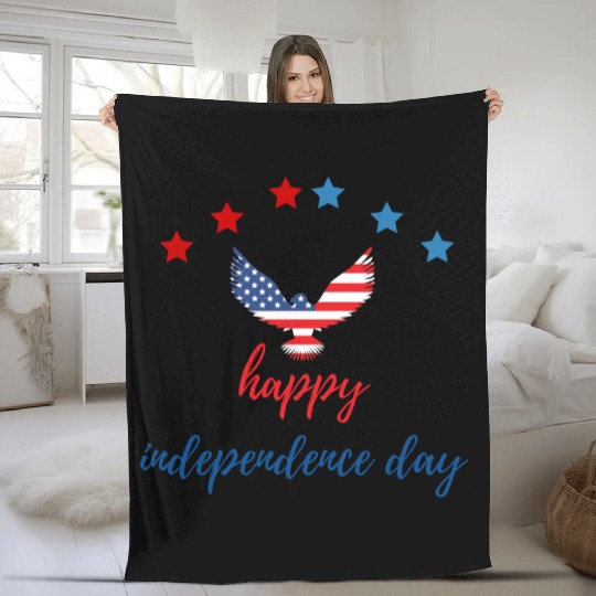 Happy independence day Fleece Blankets
