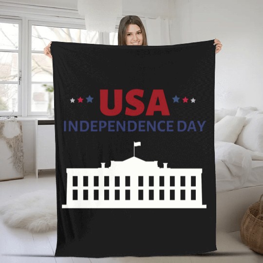 Happy independence day Fleece Blankets