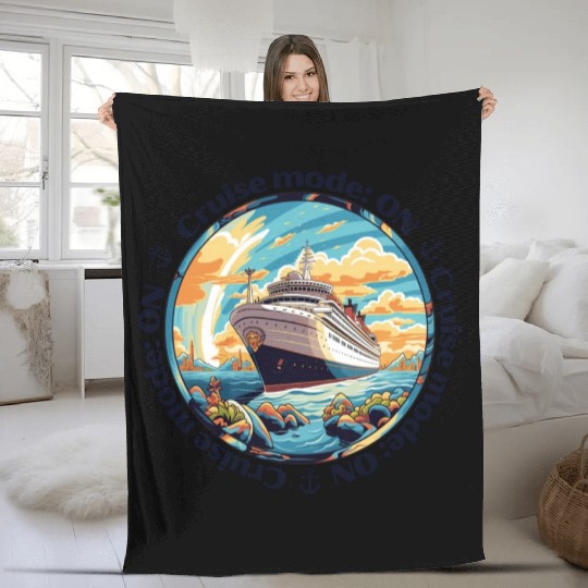 Cruise Mode: On Ship Vacation Fleece Blankets