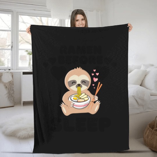 Ramen Before Sleep nostalgia Fleece Blankets