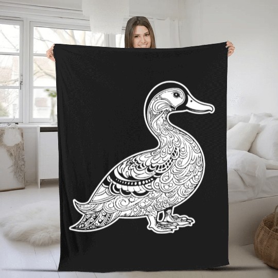 Duck Bird Nature Pond Fleece Blankets