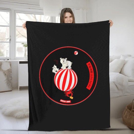 Cute Polar Cubs & Crafty Crab Meme By Abby Anime Fleece Blankets