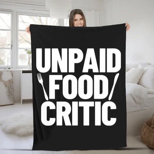 Food Critic Chef Cook retro Fleece Blankets