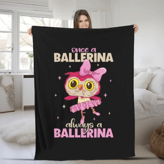 Ballet Ballerina Dance Dancer Dancing Ballet Gift Fleece Blankets