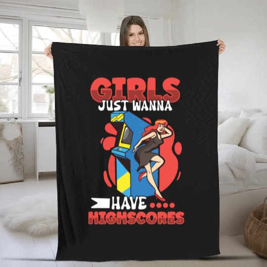 Pinball Machine Pinball Player Funny Pinball Fleece Blankets