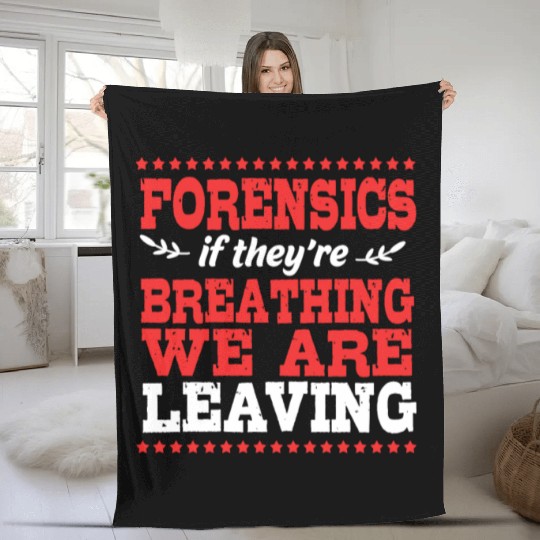 Crime Detective Investigator Forensic Science Fleece Blankets