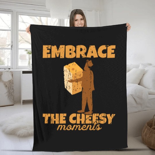 Embrace the cheesy moments - Cheese Fleece Blankets