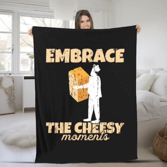 Embrace the cheesy moments - Cheese Fleece Blankets