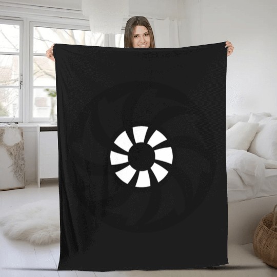 CIRCLE WITH SWIRL INSIDE Fleece Blankets