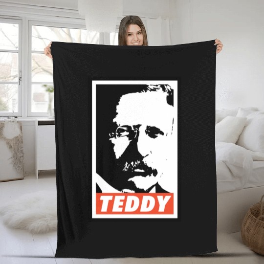 Teddy Roosevelt Fleece Blankets