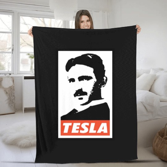 Nikola Tesla Fleece Blankets