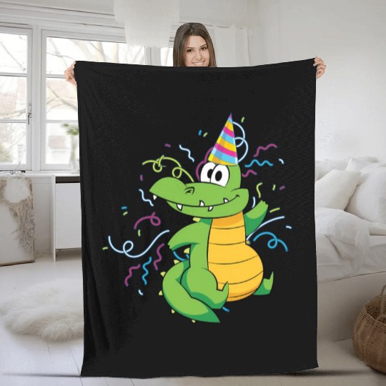 Alligator Party Reptile Animal Crocodile Fleece Blankets