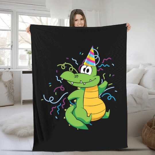 Alligator Party Reptile Animal Crocodile Fleece Blankets